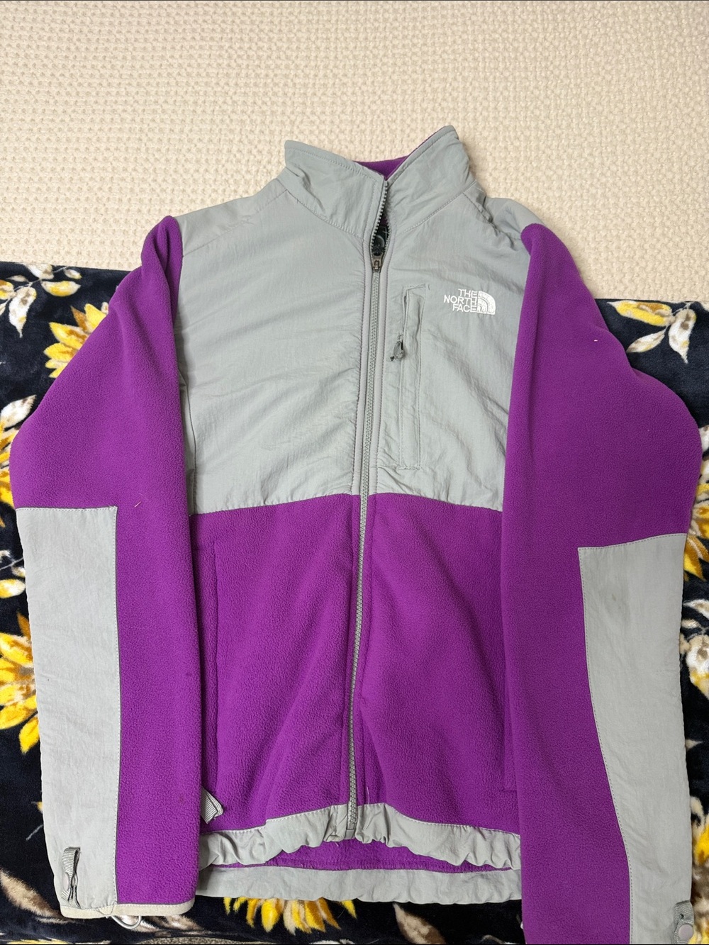 The North Face Purple and Light Gray Full-Zip Jacket
